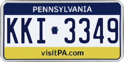 PA license plate KKI3349