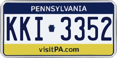 PA license plate KKI3352