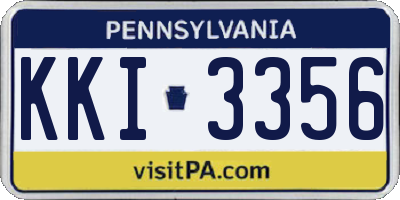 PA license plate KKI3356