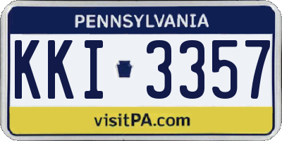 PA license plate KKI3357