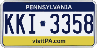 PA license plate KKI3358
