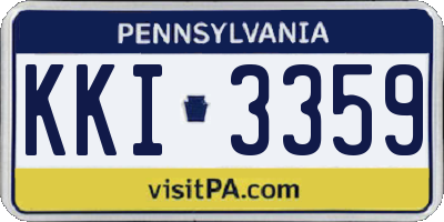 PA license plate KKI3359