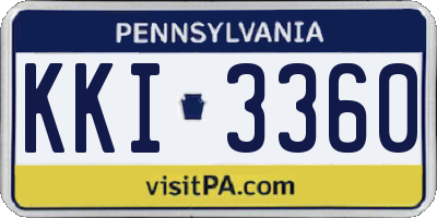 PA license plate KKI3360