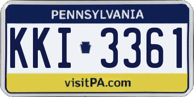 PA license plate KKI3361