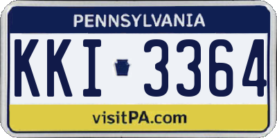PA license plate KKI3364