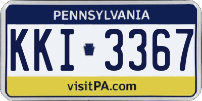 PA license plate KKI3367