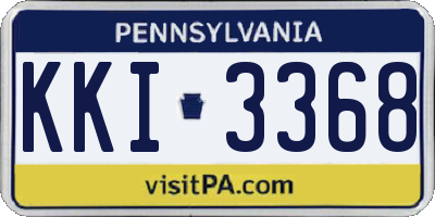 PA license plate KKI3368
