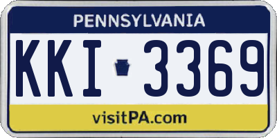 PA license plate KKI3369