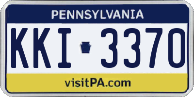 PA license plate KKI3370
