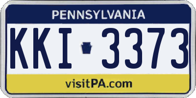 PA license plate KKI3373