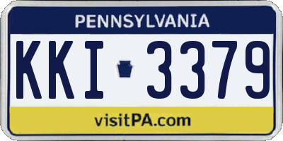 PA license plate KKI3379