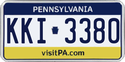 PA license plate KKI3380