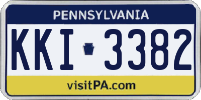 PA license plate KKI3382