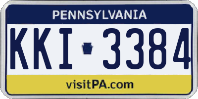 PA license plate KKI3384