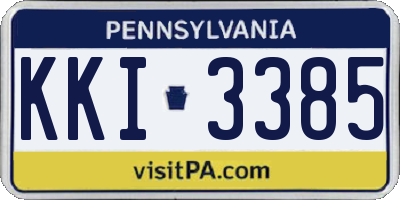 PA license plate KKI3385