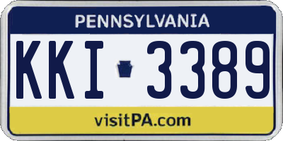 PA license plate KKI3389