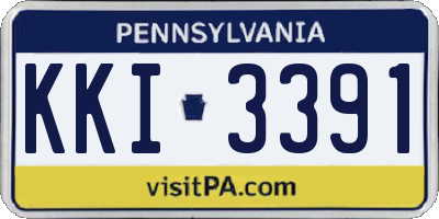 PA license plate KKI3391