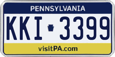 PA license plate KKI3399