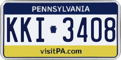 PA license plate KKI3408