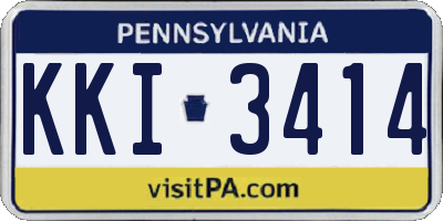 PA license plate KKI3414