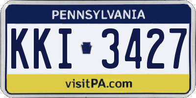 PA license plate KKI3427