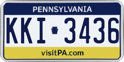 PA license plate KKI3436
