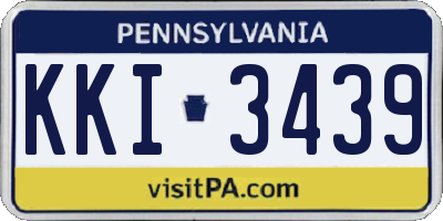 PA license plate KKI3439