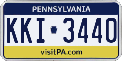 PA license plate KKI3440