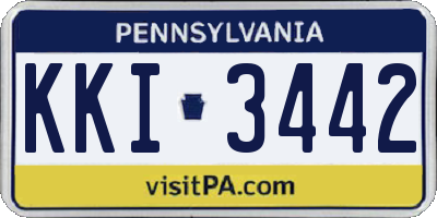 PA license plate KKI3442