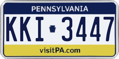 PA license plate KKI3447