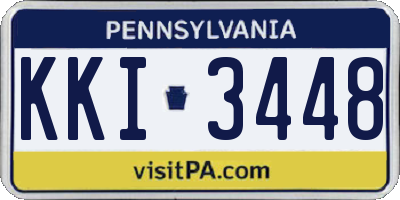 PA license plate KKI3448