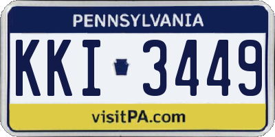 PA license plate KKI3449