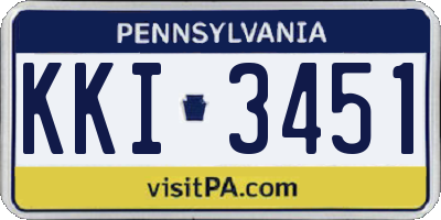PA license plate KKI3451