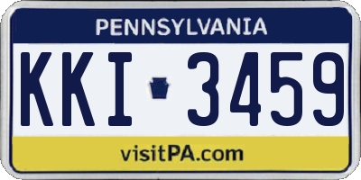 PA license plate KKI3459
