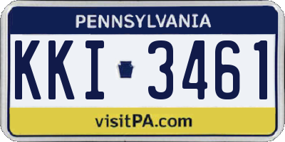 PA license plate KKI3461