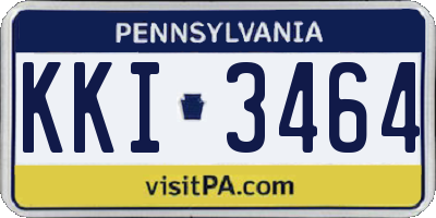 PA license plate KKI3464