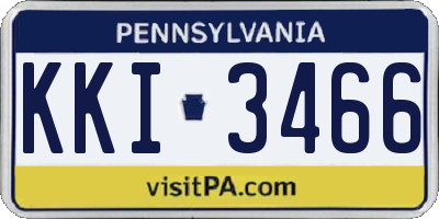 PA license plate KKI3466