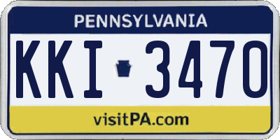 PA license plate KKI3470