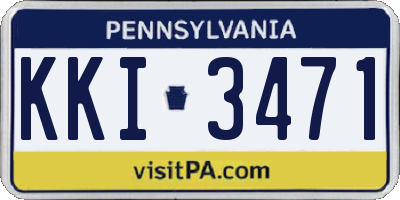 PA license plate KKI3471