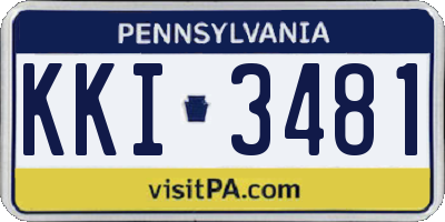 PA license plate KKI3481
