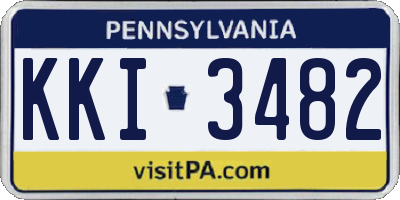 PA license plate KKI3482