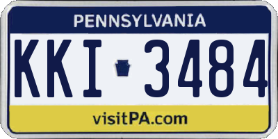 PA license plate KKI3484
