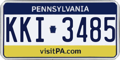 PA license plate KKI3485