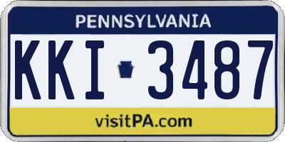 PA license plate KKI3487