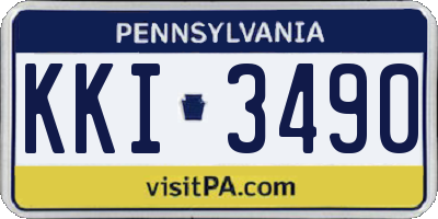 PA license plate KKI3490