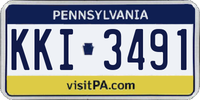 PA license plate KKI3491