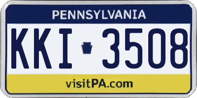PA license plate KKI3508