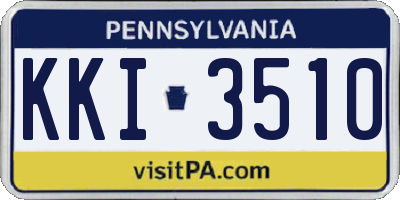 PA license plate KKI3510
