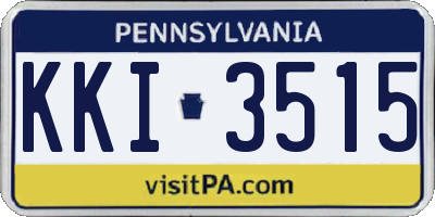 PA license plate KKI3515