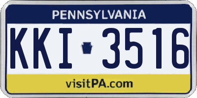 PA license plate KKI3516